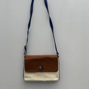 Tommy Hilfiger Brown and Cream Shoulder Bag